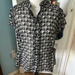PRICE DROP Black & White Lane Bryant top, 14/16